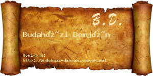 Budaházi Demjén névjegykártya
